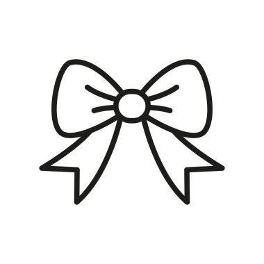 Noel yayı ikonu vektörü temel tasarım basit ve modern konsept grafik