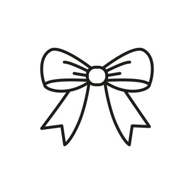 Noel yayı ikonu vektörü temel tasarım basit ve modern konsept grafik