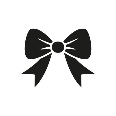 Noel yayı ikonu vektörü temel tasarım basit ve modern konsept grafik