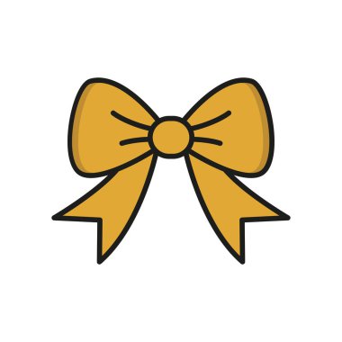 Noel yayı ikonu vektörü temel tasarım basit ve modern konsept grafik