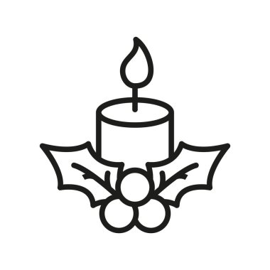 Noel mum ikonu vektör temel tasarım basit ve modern konsept grafik