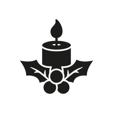 Noel mum ikonu vektör temel tasarım basit ve modern konsept grafik