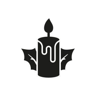 Noel mum ikonu vektör temel tasarım basit ve modern konsept grafik