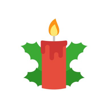 Noel mum ikonu vektör temel tasarım basit ve modern konsept grafik