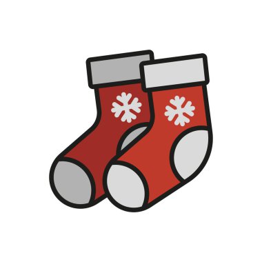 Noel şoku ikonu vektör temel tasarım basit ve modern konsept grafik