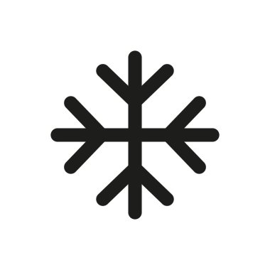 Noel kar ikonu vektörü temel tasarım basit ve modern konsept grafik