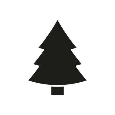 Noel ağacı ikonu vektörü temel tasarım basit ve modern konsept grafik
