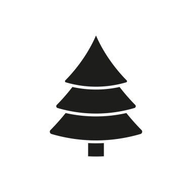 Noel ağacı ikonu vektörü temel tasarım basit ve modern konsept grafik