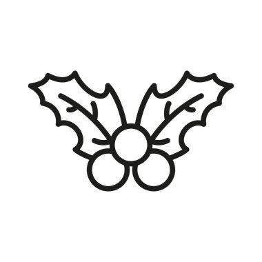 Holly Noel ikonu vektörü temel tasarım basit ve modern grafik