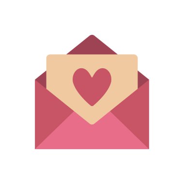 Valentine kart ikonu vektör temel tasarım basit ve modern konsept grafik