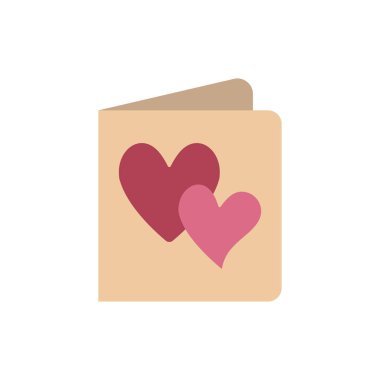 Valentine kart ikonu vektör temel tasarım basit ve modern konsept grafik