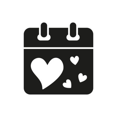 Advent takvimi sevgililer günü simgesi vektör temel tasarım basit ve modern konsept grafiği