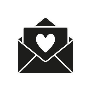 Valentine kart ikonu vektör temel tasarım basit ve modern konsept grafik