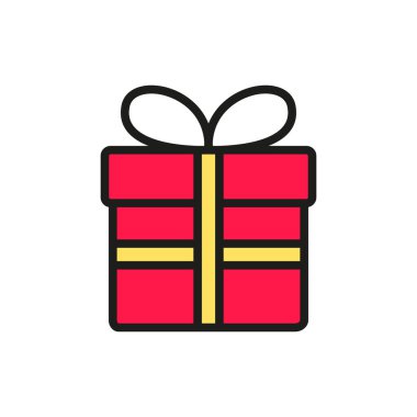 Hediye ticaret simgesi vektörü temel tasarım basit ve modern konsept şablonu