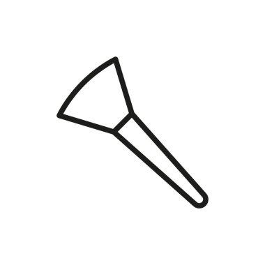 Makyaj fırçası güzellik ikonu vektörü temel tasarım basit ve modern konsept grafik