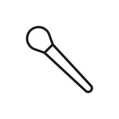 Makyaj fırçası güzellik ikonu vektörü temel tasarım basit ve modern konsept grafik