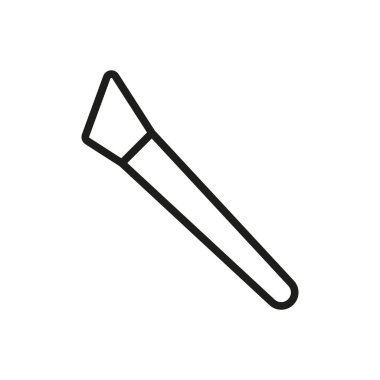 Makyaj fırçası güzellik ikonu vektörü temel tasarım basit ve modern konsept grafik