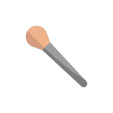 Makyaj fırçası güzellik ikonu vektörü temel tasarım basit ve modern konsept grafik