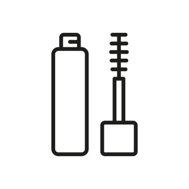 Maskara güzelliği simge vektörü temel tasarım basit ve modern konsept grafiği