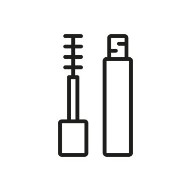 Maskara güzelliği simge vektörü temel tasarım basit ve modern konsept grafiği