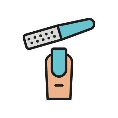 Tırnak törpüsü güzelliği simge vektörü temel tasarım basit ve modern konsept grafiği