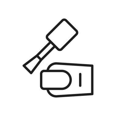 Tırnak cilası şişesi güzelliği ikon vektör vektörü temel tasarım basit ve modern konsept grafik