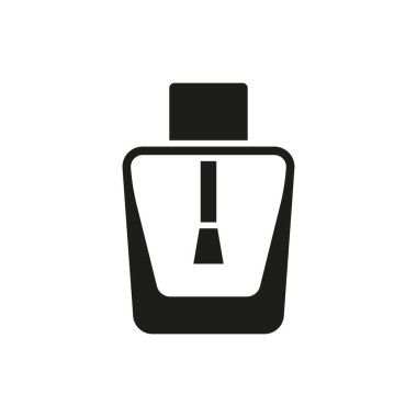 Tırnak cilası şişesi güzelliği ikon vektör vektörü temel tasarım basit ve modern konsept grafik