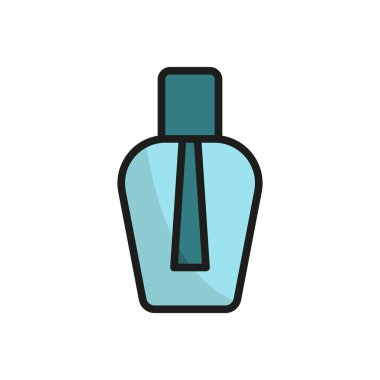 Tırnak cilası şişesi güzelliği ikon vektör vektörü temel tasarım basit ve modern konsept grafik