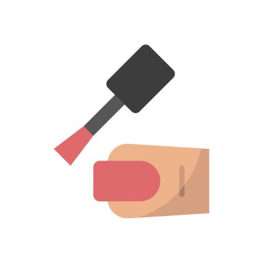 Tırnak cilası şişesi güzelliği ikon vektör vektörü temel tasarım basit ve modern konsept grafik