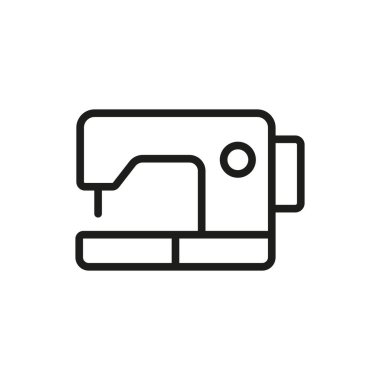 Dikiş makinesi moda ikonu vektör temel tasarım basit ve modern konsept grafik