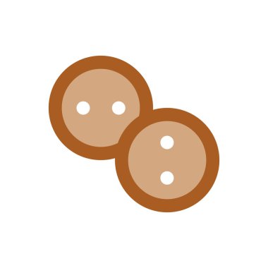 Düğmeler moda ikonu vektör temel tasarım basit ve modern konsept grafik