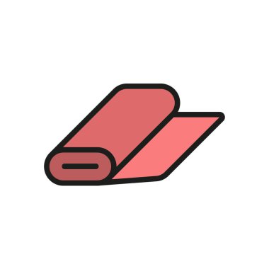 Kumaş rulo moda ikonu vektör temel tasarım basit ve modern konsept grafik