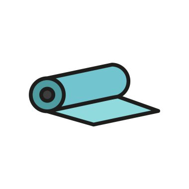 Kumaş rulo moda ikonu vektör temel tasarım basit ve modern konsept grafik