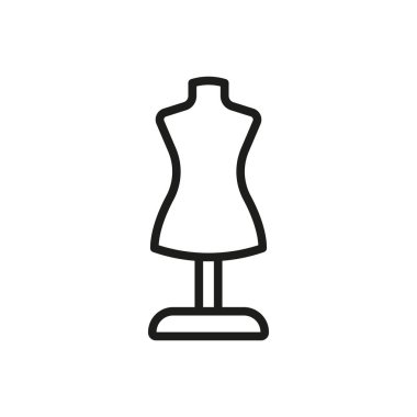 Manken moda ikonu vektör temel tasarım basit ve modern konsept grafik