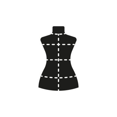 Manken moda ikonu vektör temel tasarım basit ve modern konsept grafik