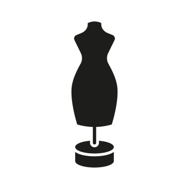 Manken moda ikonu vektör temel tasarım basit ve modern konsept grafik