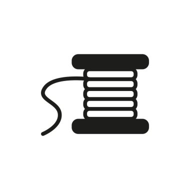 İğne ve iplik moda ikonu vektör temel tasarım basit ve modern konsept grafik