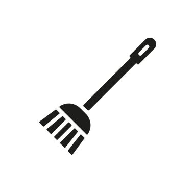 Süpürge simgesi vektör tasarımı şablonları basit ve modern konsept