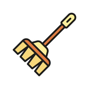 Süpürge simgesi vektör tasarımı şablonları basit ve modern konsept