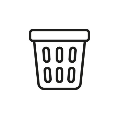 Çamaşır sepeti ikonu vektör tasarım şablonları basit ve modern konsept