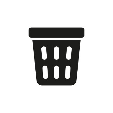 Çamaşır sepeti ikonu vektör tasarım şablonları basit ve modern konsept