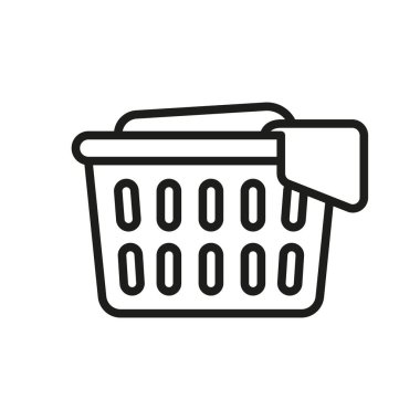 Çamaşır sepeti ikonu vektör tasarım şablonları basit ve modern konsept