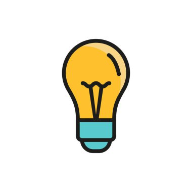 Ampul simgesi vektör tasarım şablonları basit ve modern konsept