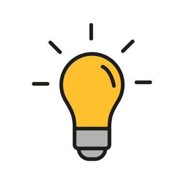 Ampul simgesi vektör tasarım şablonları basit ve modern konsept