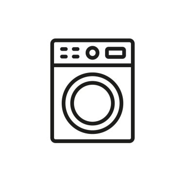 Çamaşır makinesi simgesi vektör tasarım şablonları basit ve modern konsept