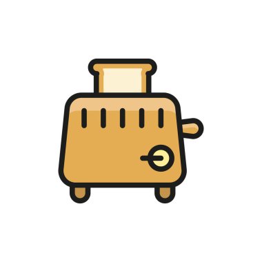 Tost makinesi simgesi vektör tasarımı şablonları basit ve modern konsept