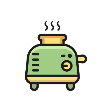 Tost makinesi simgesi vektör tasarımı şablonları basit ve modern konsept