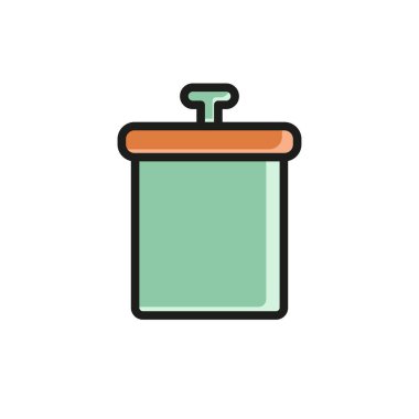 Kutu simgesi vektör tasarımı şablonları basit ve modern konsept