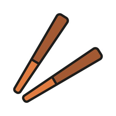 Chopstick simge vektör tasarım şablonları basit ve modern konsept