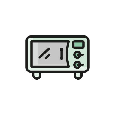 Mikrodalga fırın ikonu vektör tasarım şablonları basit ve modern konsept